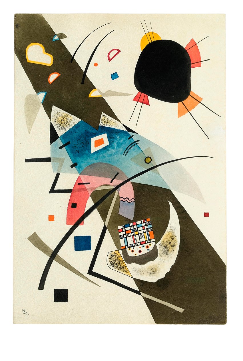 Deux taches noires - Wassily Kandinsky