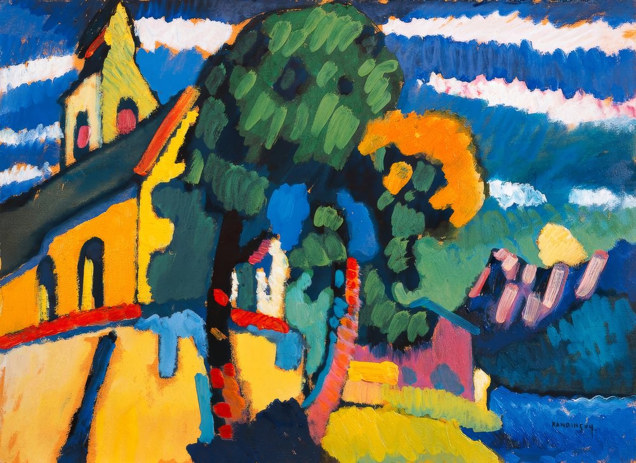 Église du village à Riegsee - Wassily Kandinsky