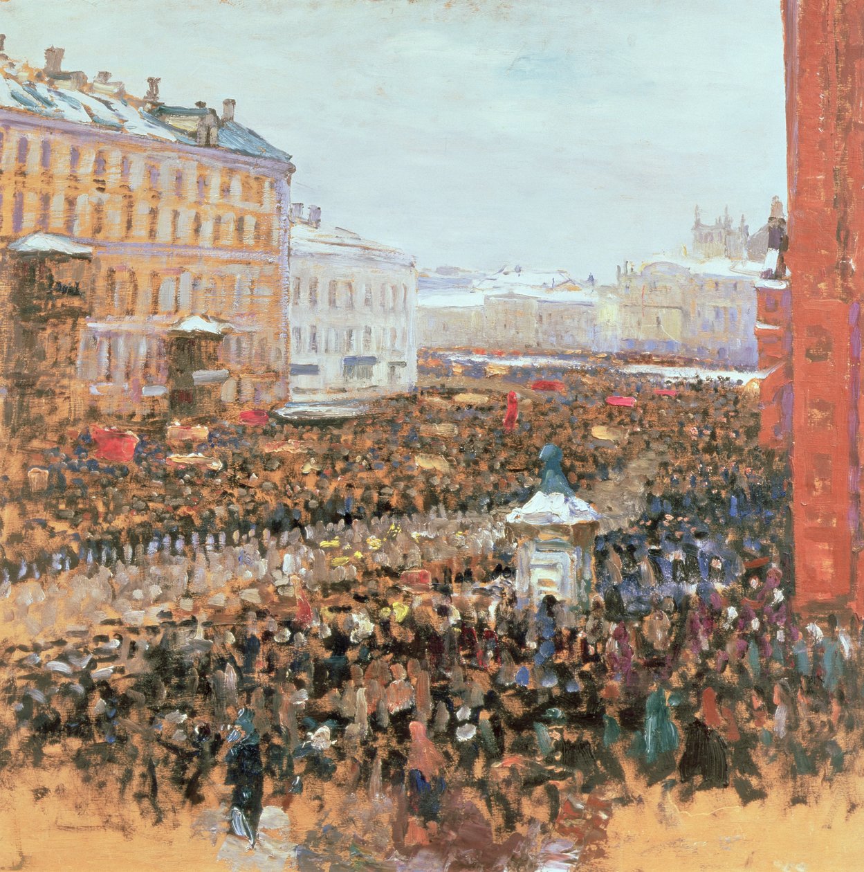 Manifestation de masse à Moscou en 1917 - Wassily Meshkov
