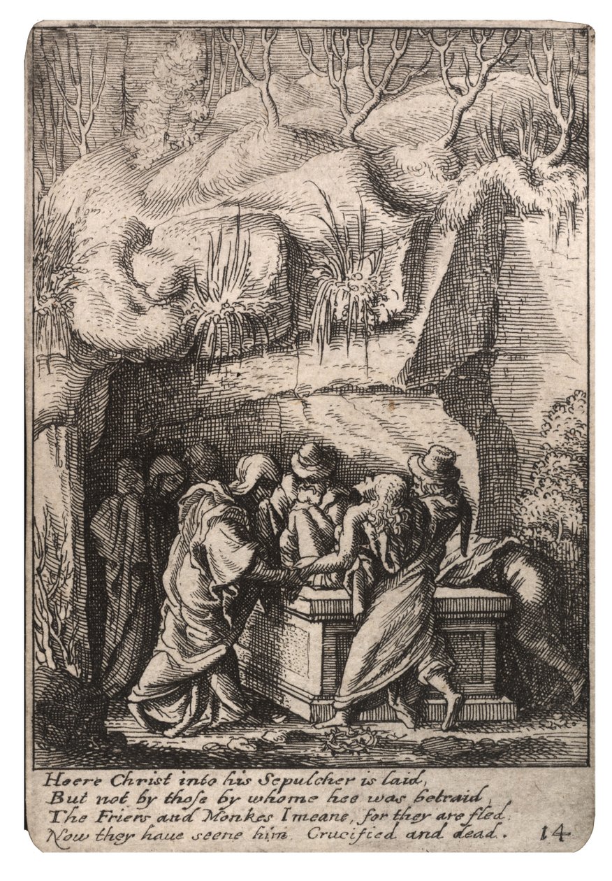Mise au tombeau - Wenceslaus Hollar