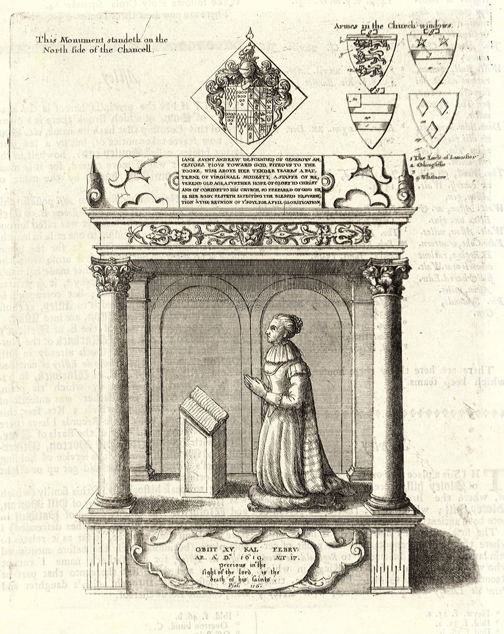 Jane St Andrew (monument). État 2 - Wenceslaus Hollar