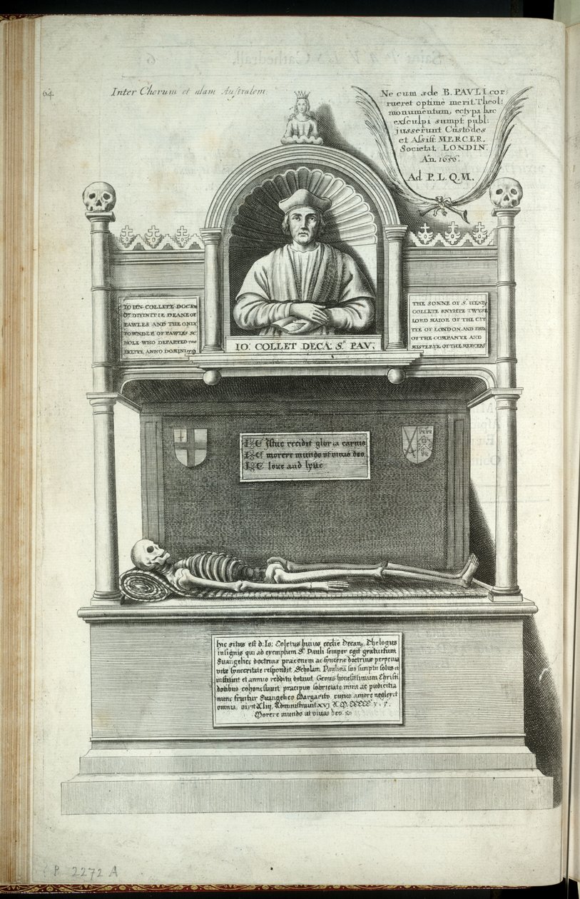John Colet. État 1 - Wenceslaus Hollar