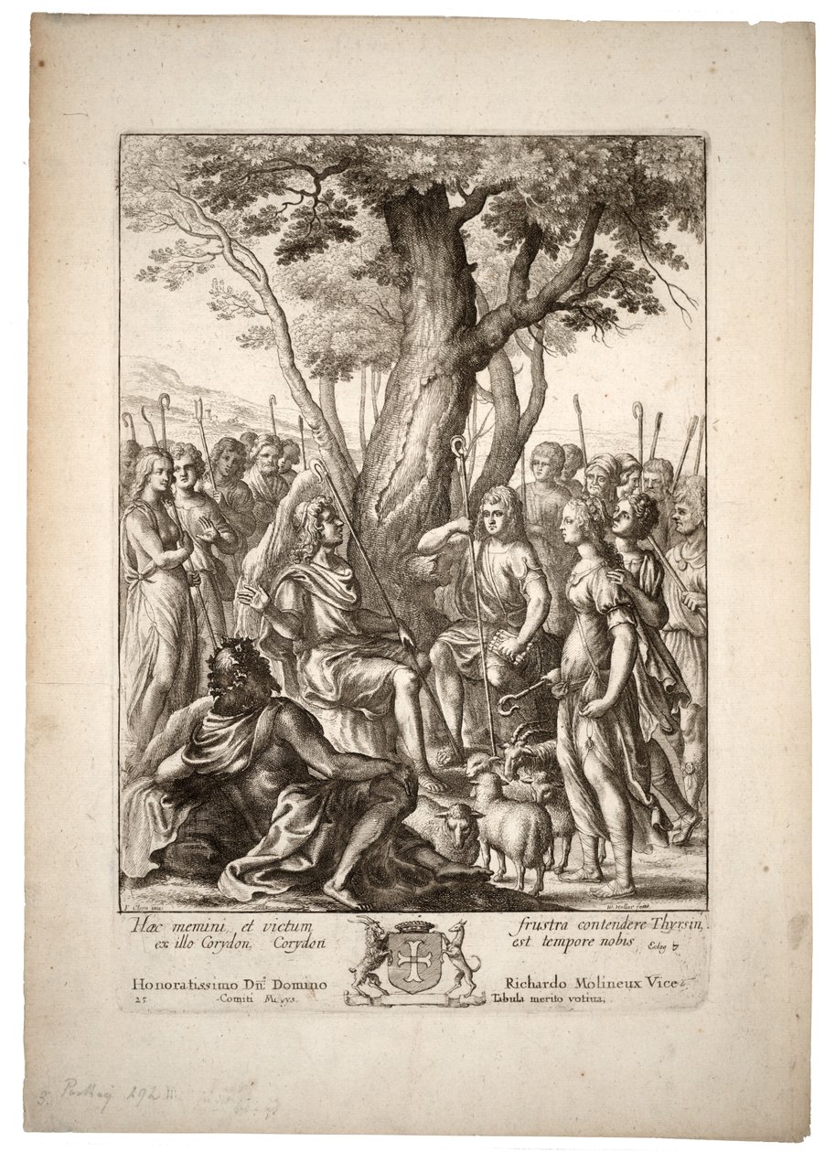 Meliboeus (État 3) - Wenceslaus Hollar