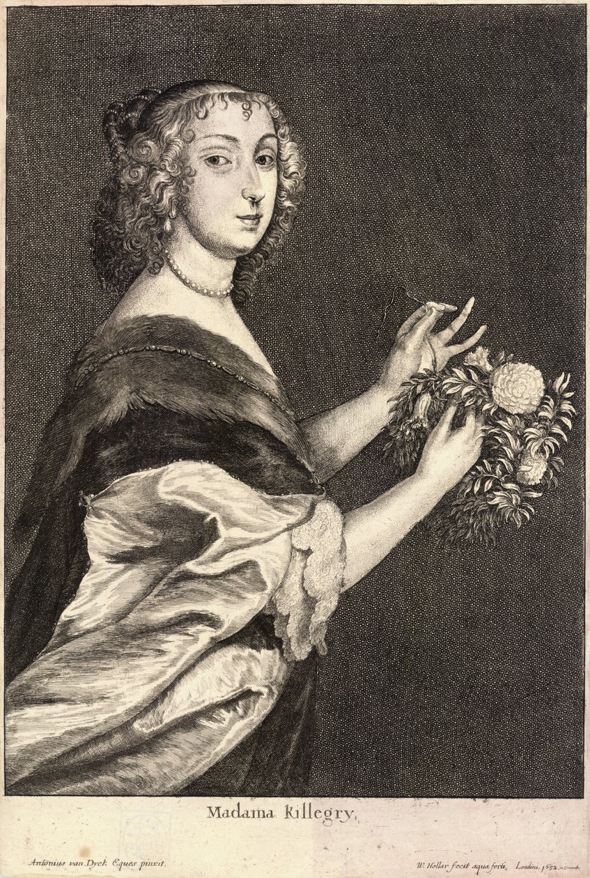 Mrs Killigrew. État 2 - Wenceslaus Hollar