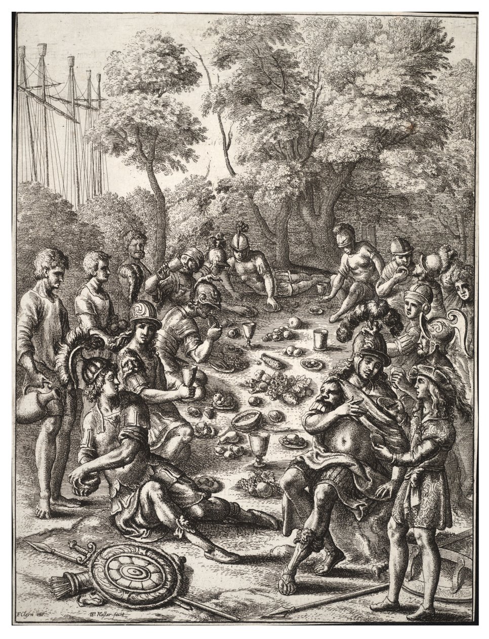 Revue de la dynastie julienne. État 2 - Wenceslaus Hollar