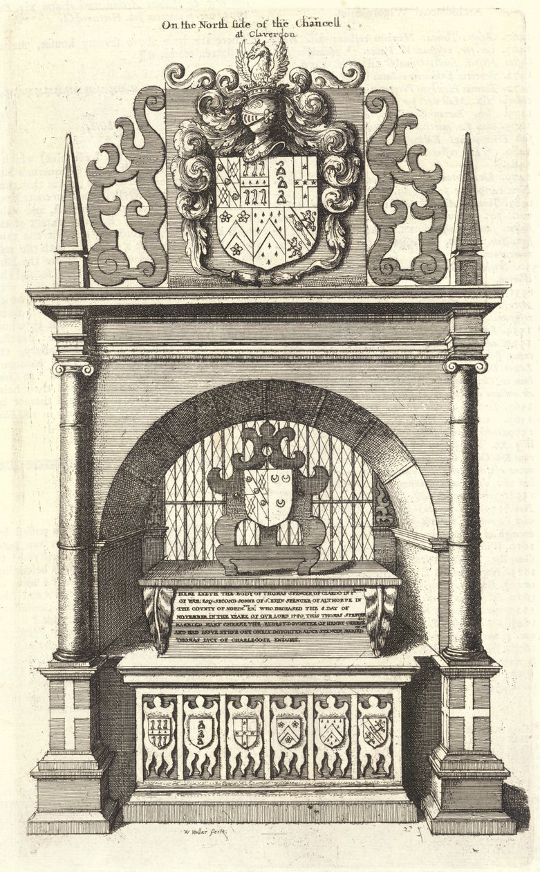 Spencer (monument) - Wenceslaus Hollar
