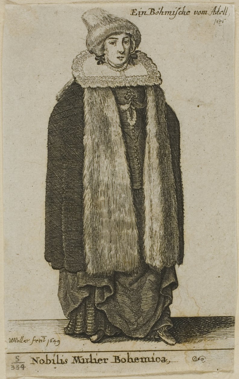 Noble femme bohémienne - Wenceslaus Hollar