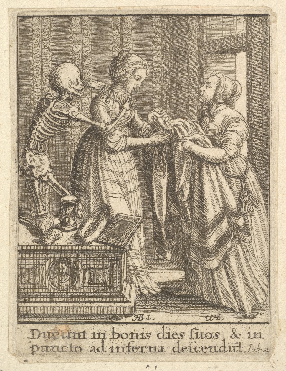 Mariée, de la Danse de la Mort, 1651 - Wenceslaus Hollar