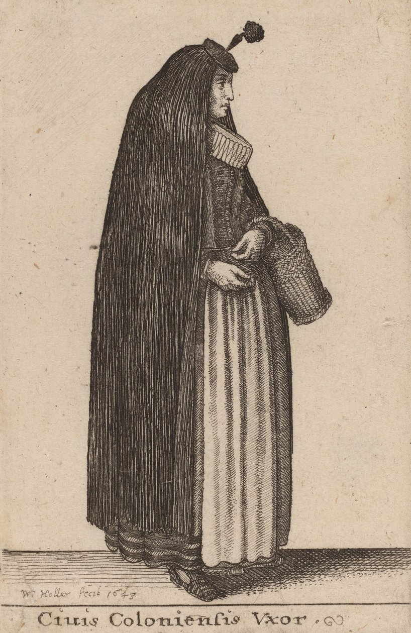 Ciuis Coloniesis Vxor, 1643 - Wenceslaus Hollar