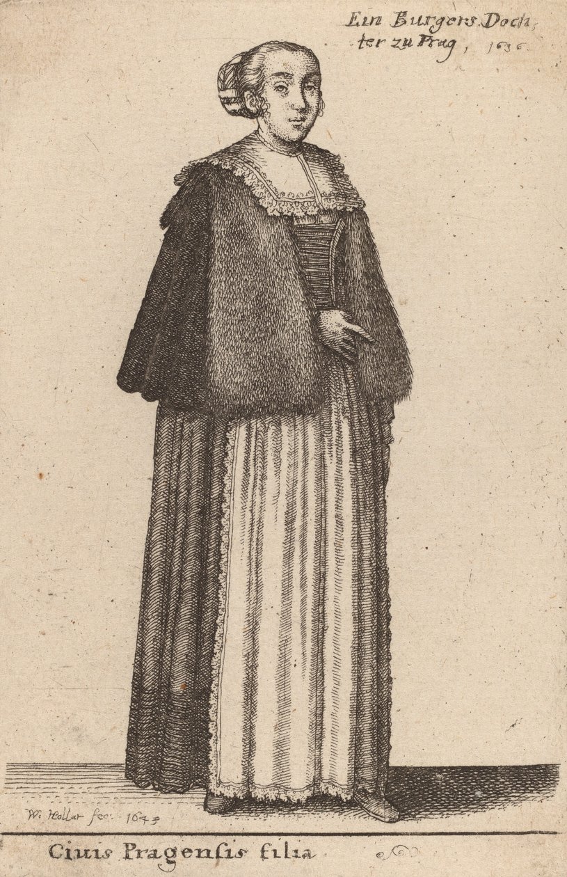 Ciuis Pragensis Filia, 1643 - Wenceslaus Hollar