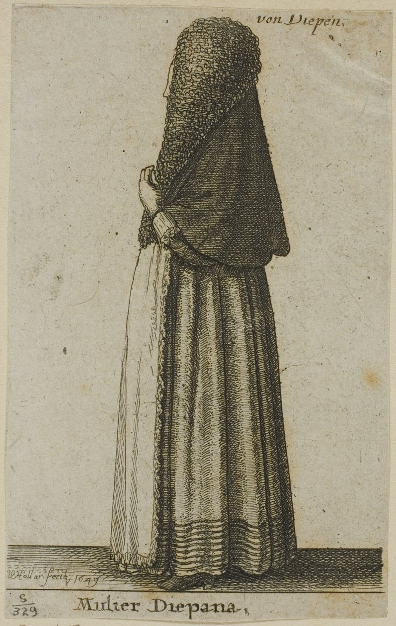 Femme de Dieppe - Wenceslaus Hollar