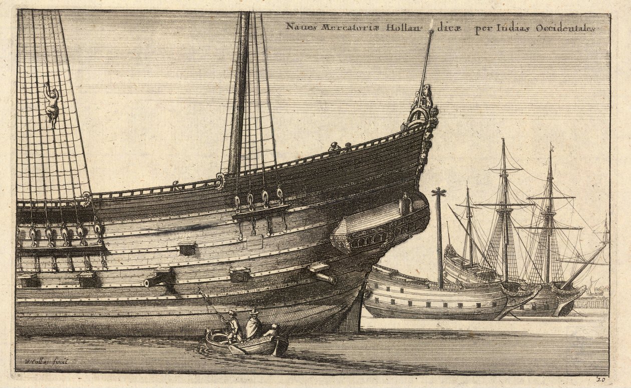 Indiaman néerlandais - Wenceslaus Hollar