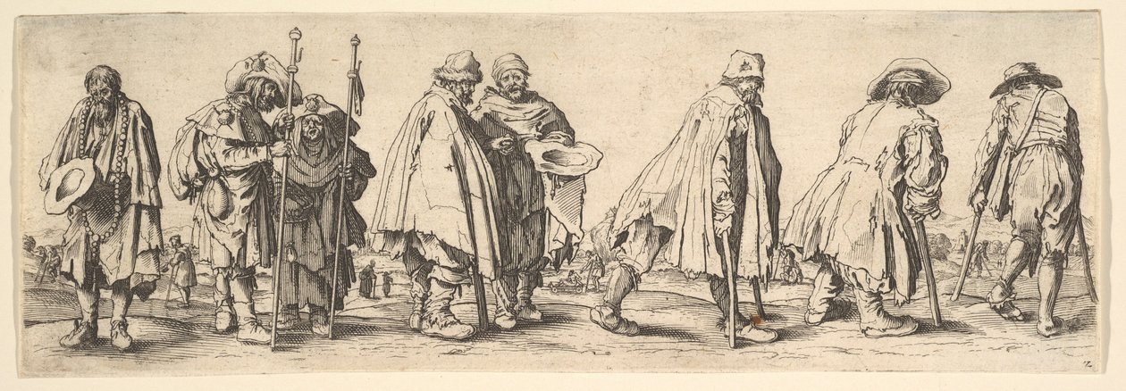 Huit mendiants, 1630 - Wenceslaus Hollar