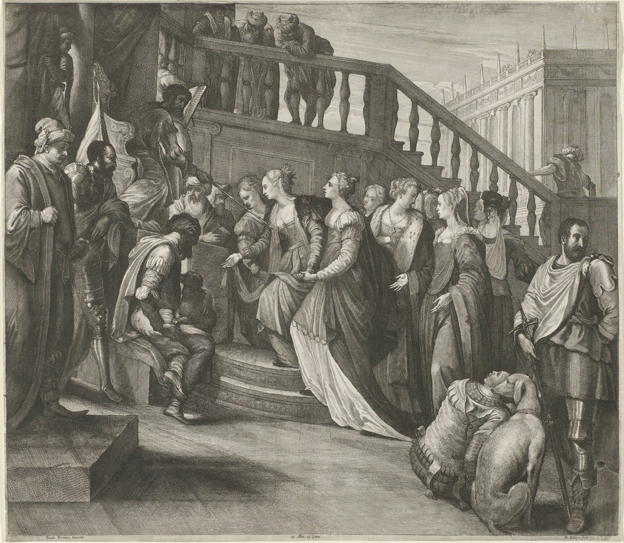 Esther devant Assuérus - Wenceslaus Hollar