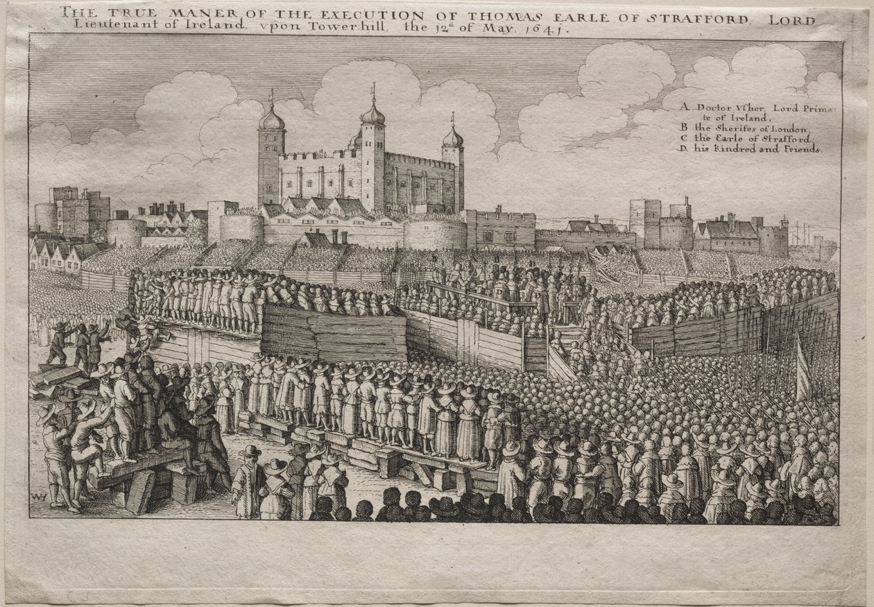 Exécution du comte de Strafford - Wenceslaus Hollar