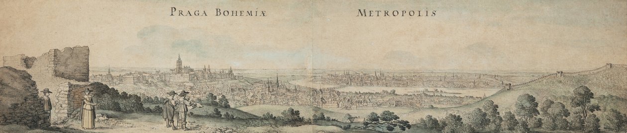 Grande vue de Prague - Wenceslaus Hollar