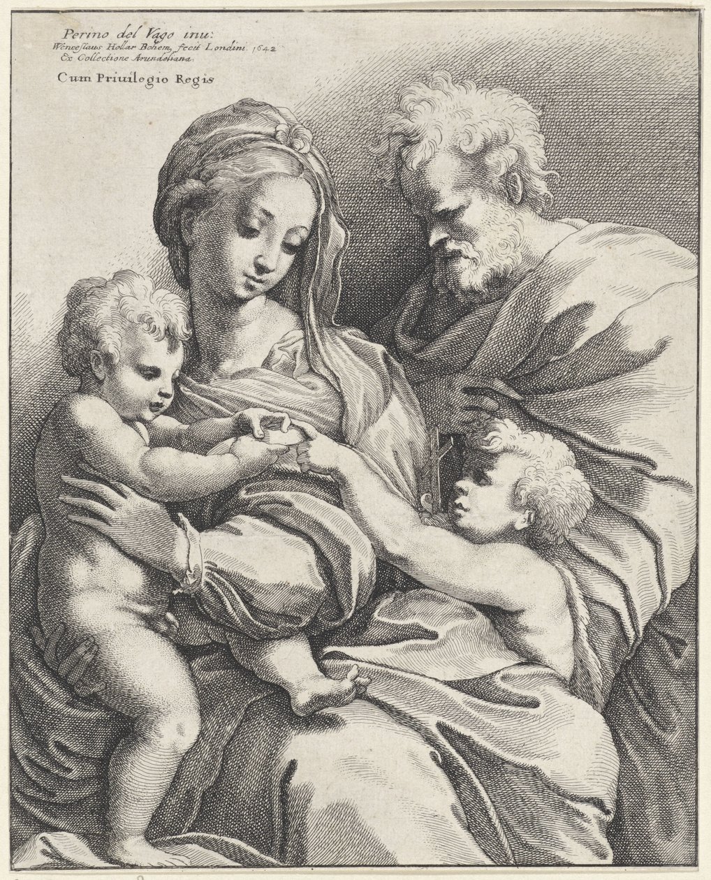 Sainte Famille avec Jean-Baptiste - Wenceslaus Hollar