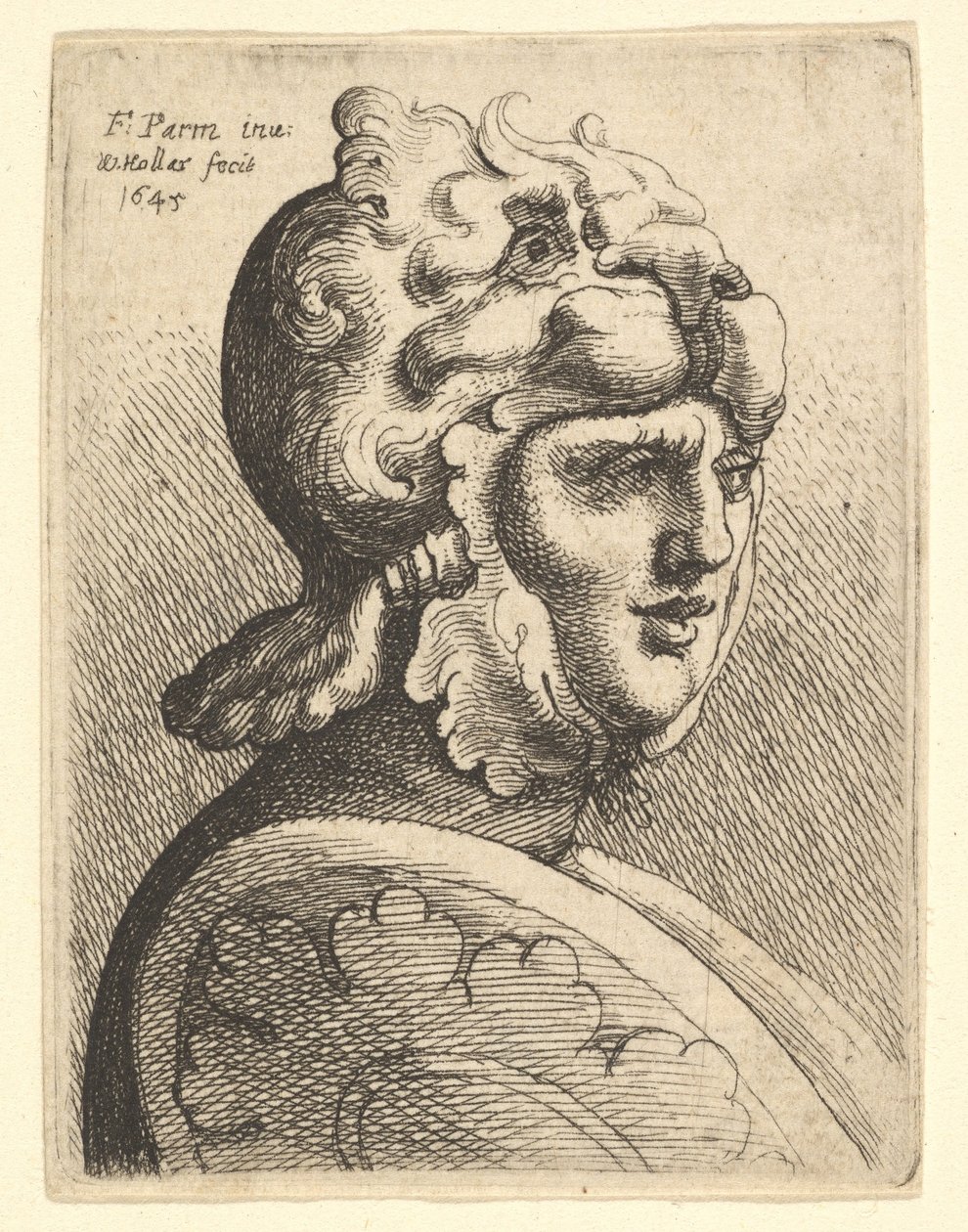 Tête casquée - Wenceslaus Hollar