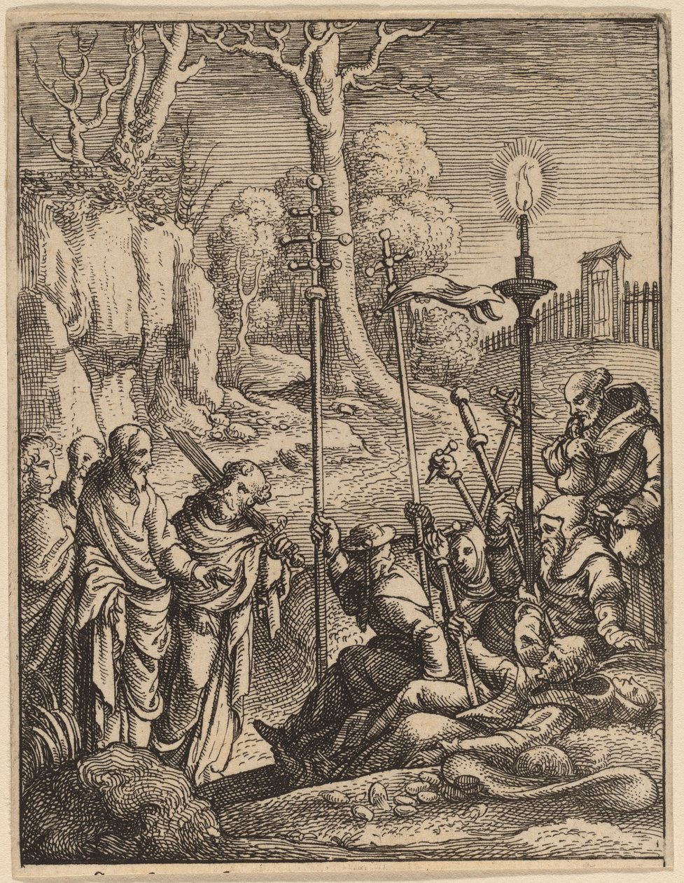 Jésus confrontant ses détracteurs - Wenceslaus Hollar