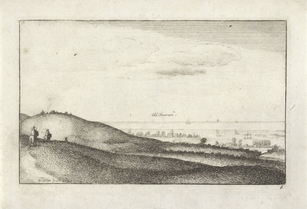 Paysage avec vue sur Shoreham - Wenceslaus Hollar