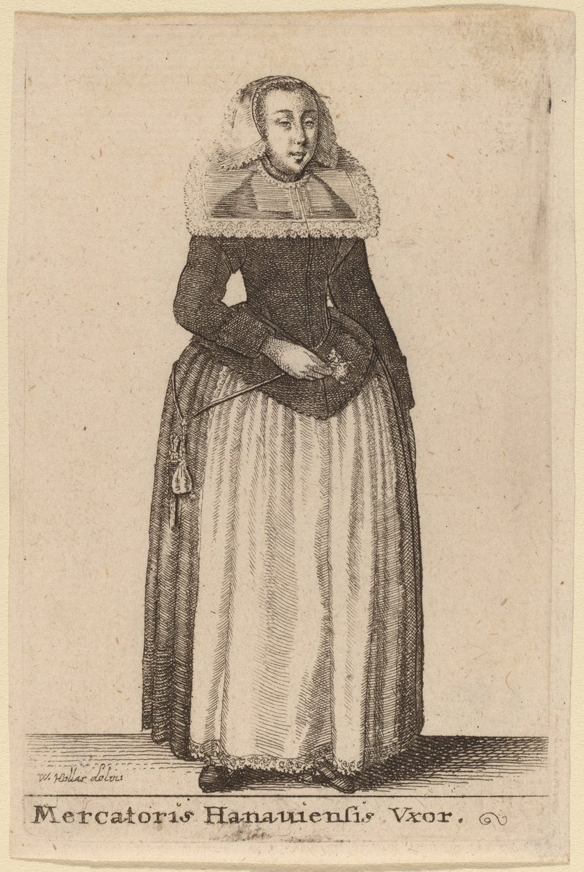 Mercantoris Hanauiensis Vxor - Wenceslaus Hollar