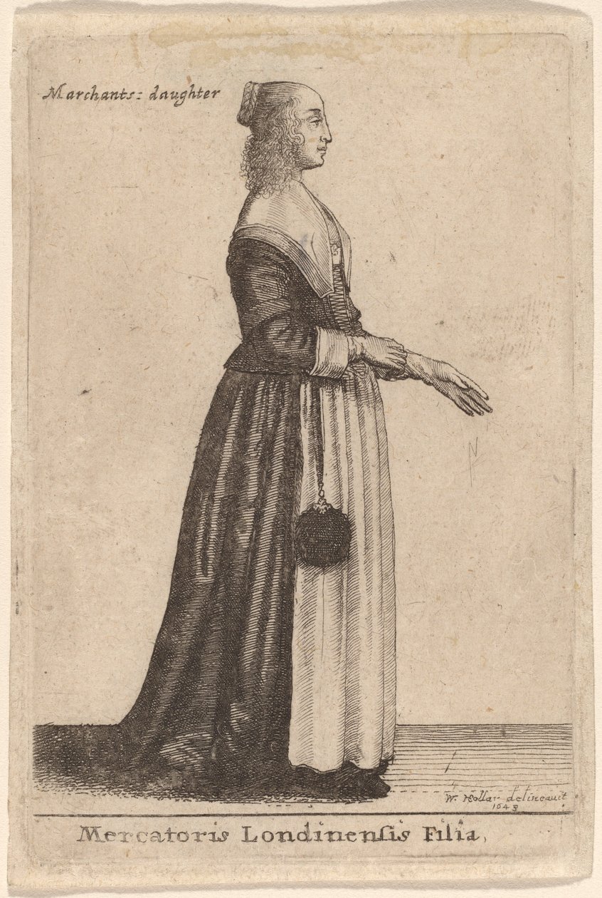 Mercatoris Londinensis Filia - Wenceslaus Hollar