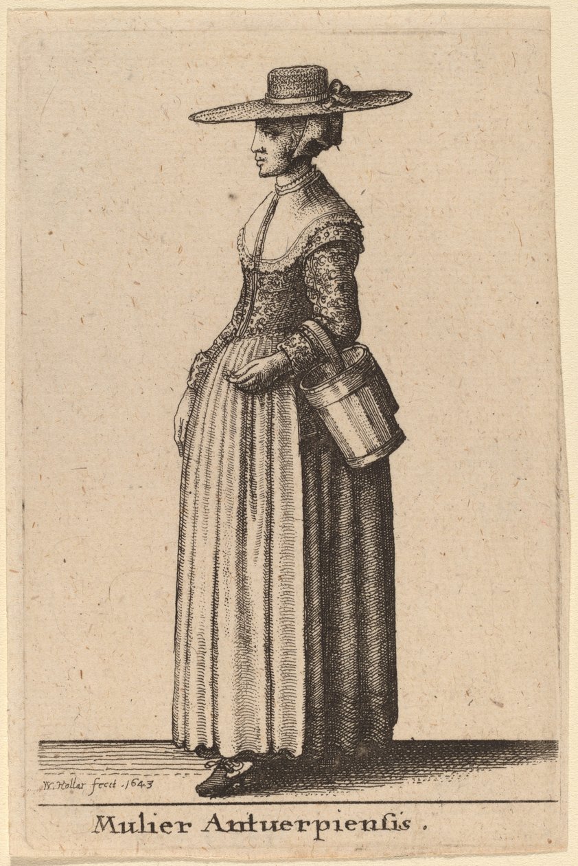 Femme Anversoise - Wenceslaus Hollar