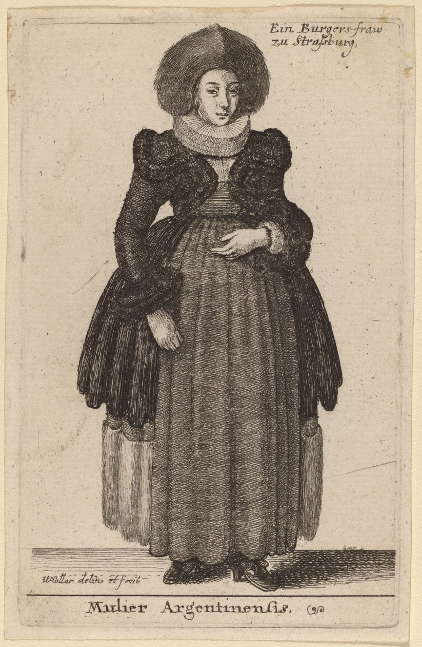 Mulier Argentinensis - Wenceslaus Hollar