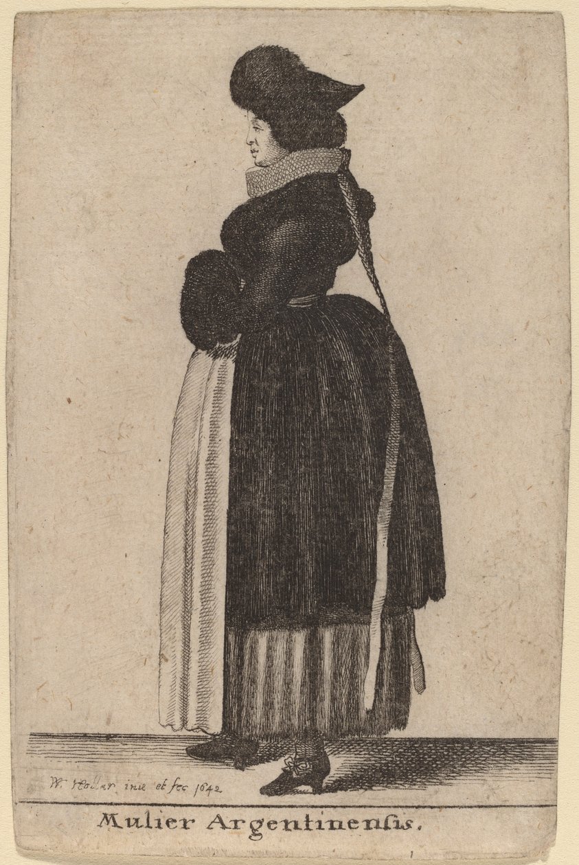 Mulier Argentinensis - Wenceslaus Hollar