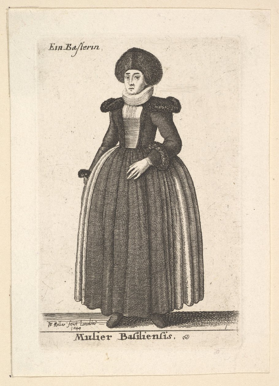 Mulier Basiliensis (Femme de Bâle) - Wenceslaus Hollar