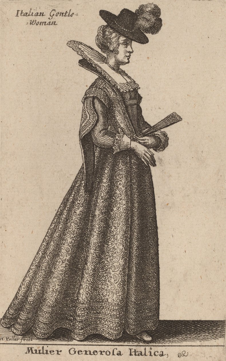 Mulier Generosa Italica - Wenceslaus Hollar