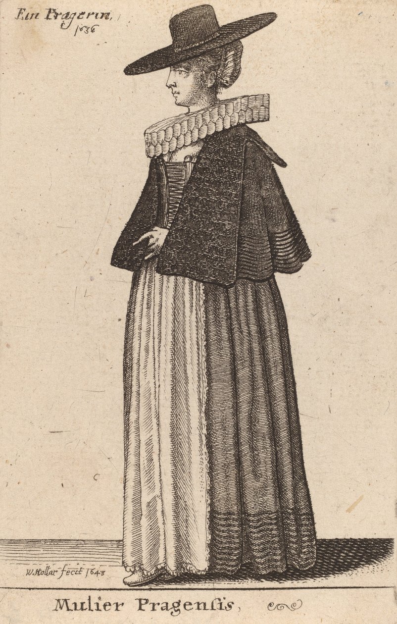 Mulier Pragensis, 1643 - Wenceslaus Hollar