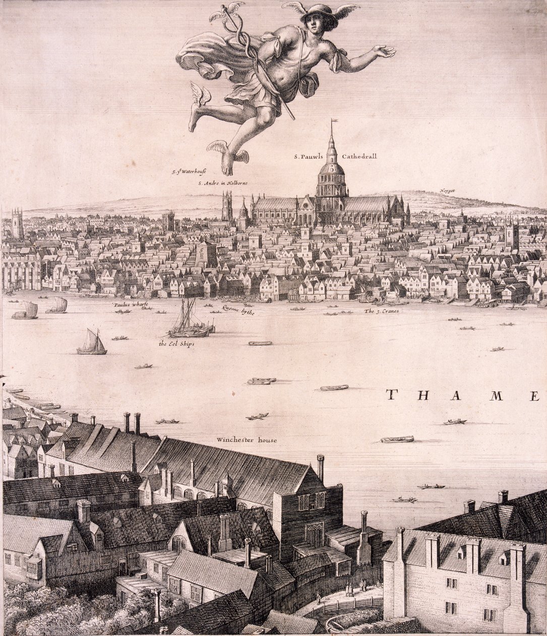 Vue panoramique de Londres, vers 1670 - Wenceslaus Hollar