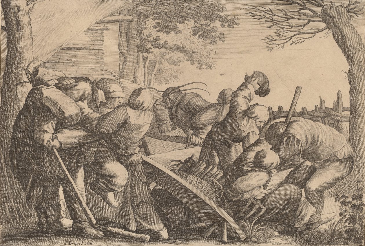 Rixe de paysans, 1646 - Wenceslaus Hollar