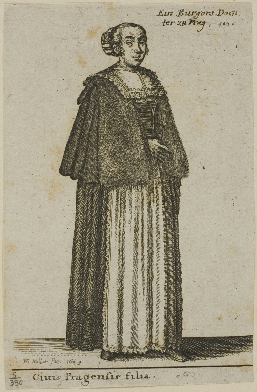 Fille de Prague - Wenceslaus Hollar