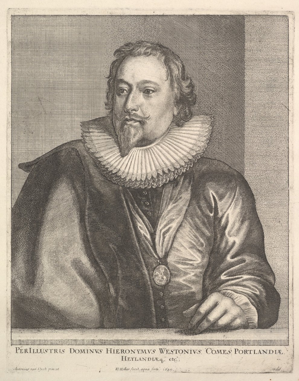 Richard Weston, comte de Portland, 1645 - Wenceslaus Hollar