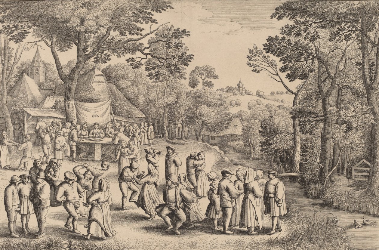 Danse de mariage rustique, 1650 - Wenceslaus Hollar
