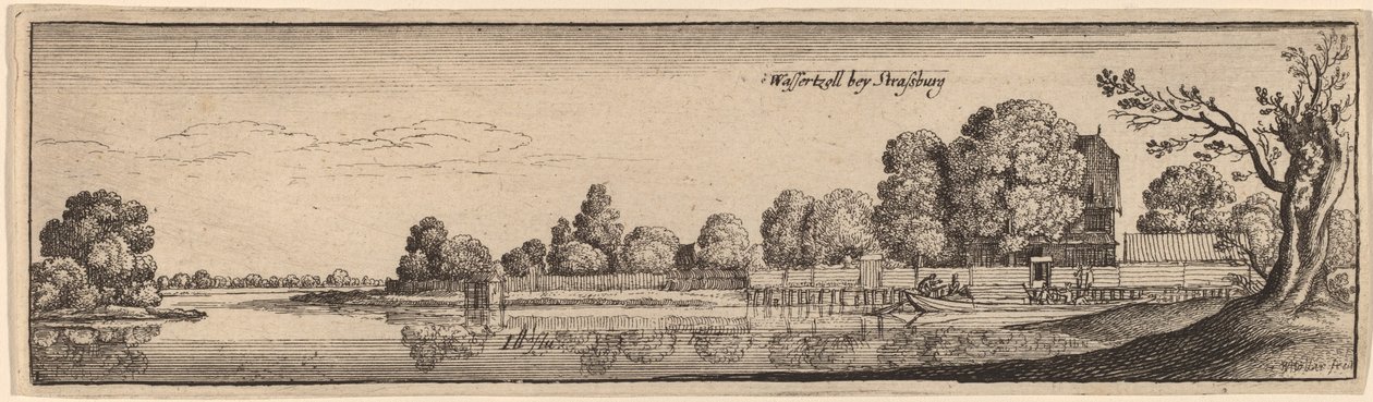 Strasbourg : Une maison de péage, c. 1632 - Wenceslaus Hollar