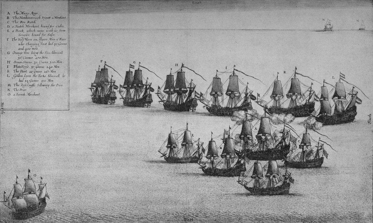 Le Combat du Mary Rose, 1669 - Wenceslaus Hollar