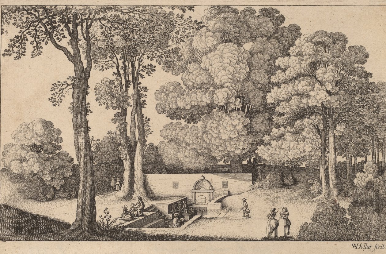 La source minérale - Wenceslaus Hollar