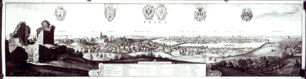 Vue de Prague, 1649 - Wenceslaus Hollar