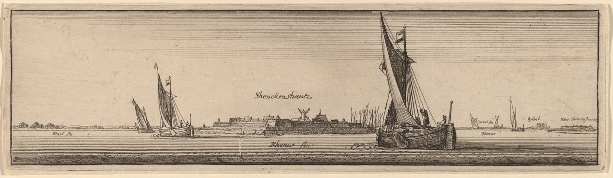 Vue de Shenckenschantz, 1647 - Wenceslaus Hollar