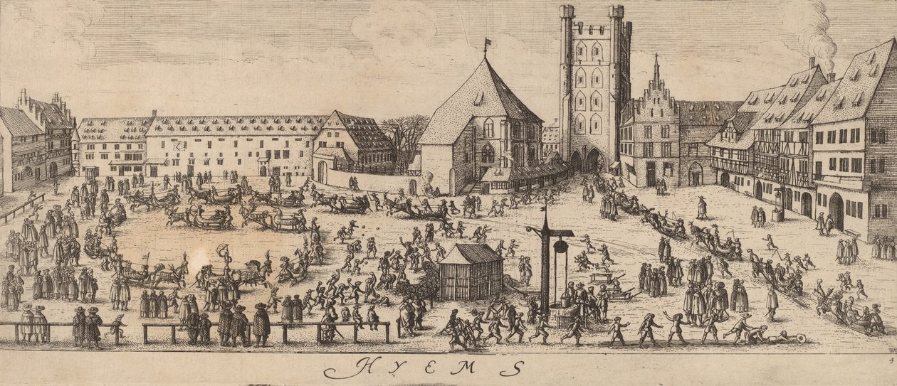Hiver : Le terrain de parade - Wenceslaus Hollar