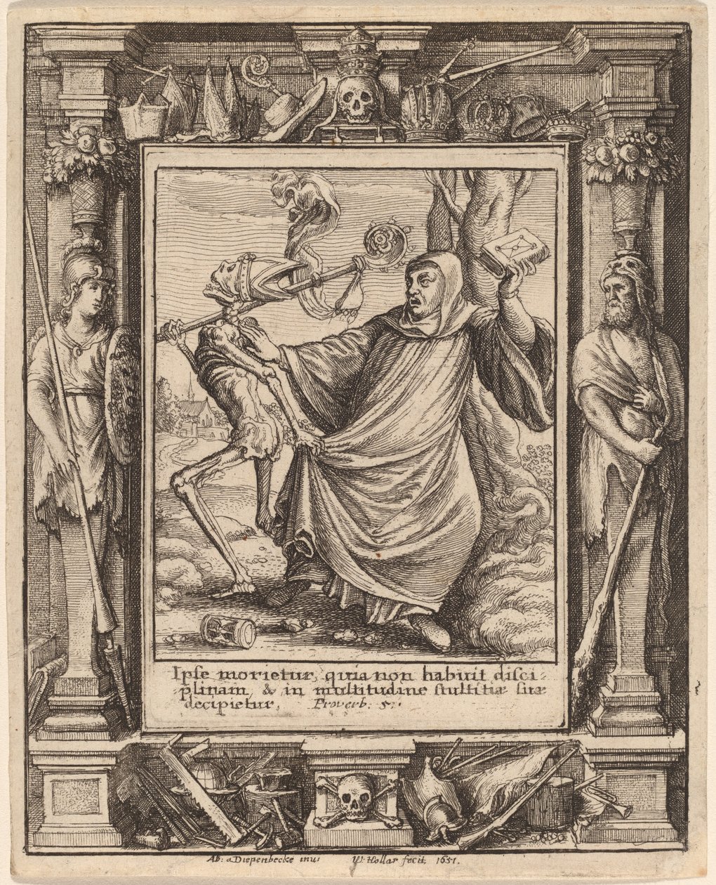 Abbé - Wenceslaus Hollar after Hans Holbein the Younger after Abraham van Diepenbeeck
