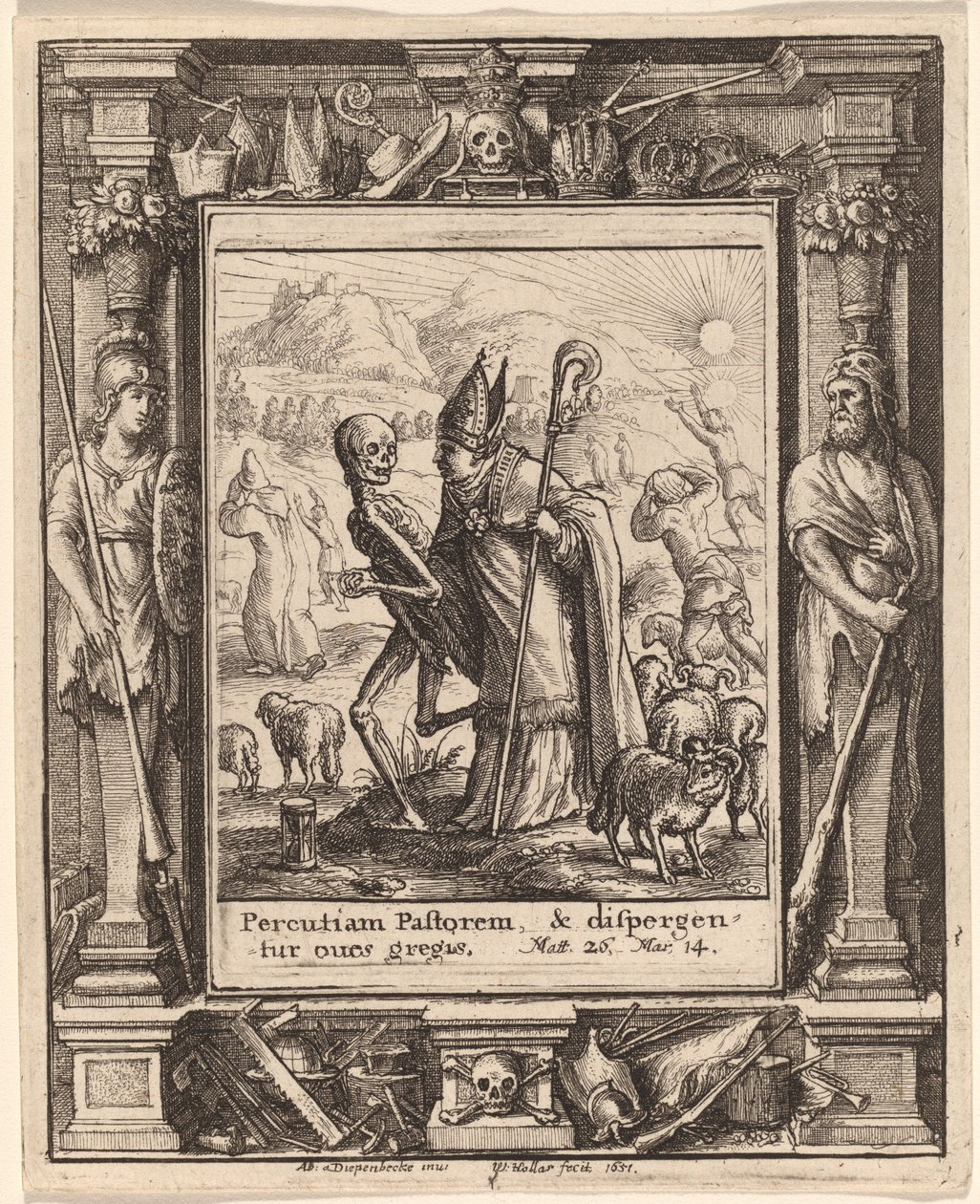 Évêque - Wenceslaus Hollar after Hans Holbein the Younger after Abraham van Diepenbeeck