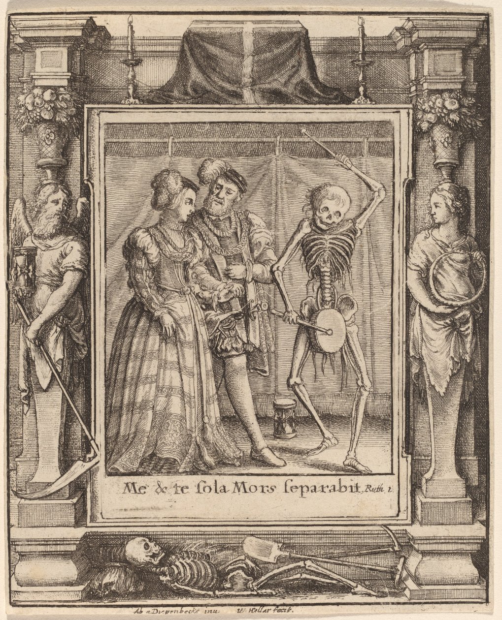 Couple de mariés - Wenceslaus Hollar after Hans Holbein the Younger after Abraham van Diepenbeeck