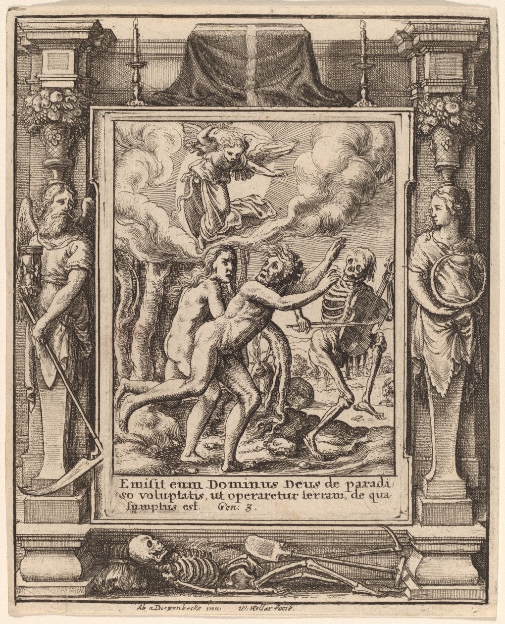 Le Paradis perdu - Wenceslaus Hollar after Hans Holbein the Younger after Abraham van Diepenbeeck