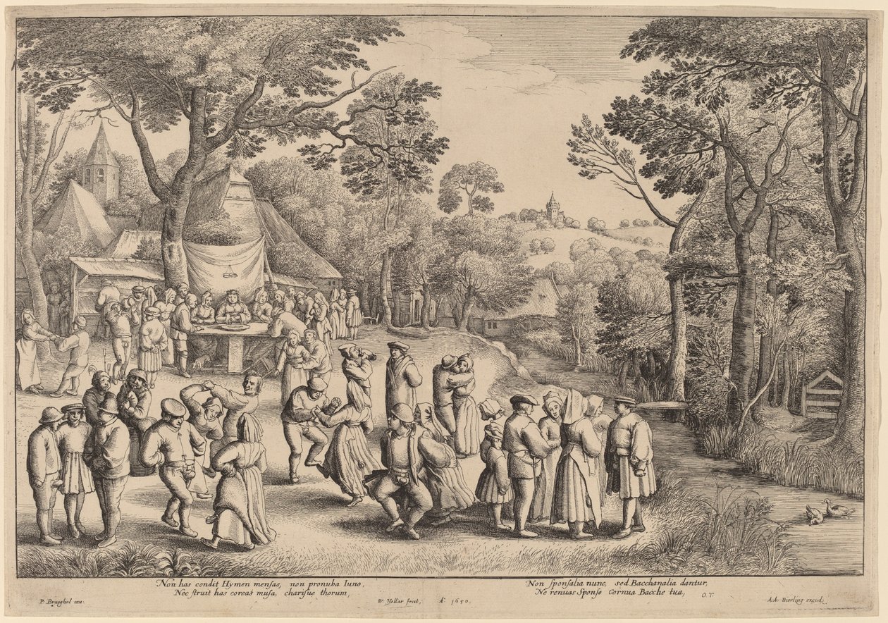 Danse de mariage rustique - Wenceslaus Hollar after Jan Brueghel the Elder