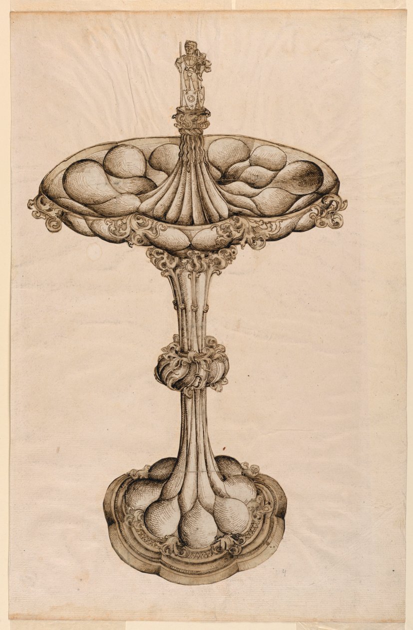 Dessin, centre de table en argent, 1498 - Wenzel von Olmütz