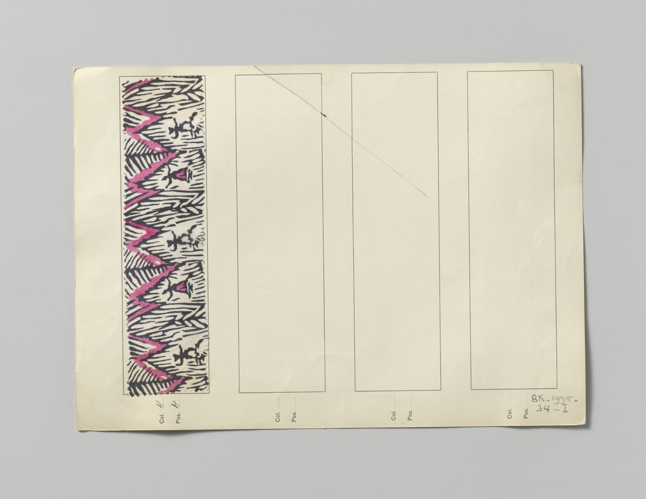 Échantillon de soie imprimée, motif Tanzpaar - Wiener Werkstätte